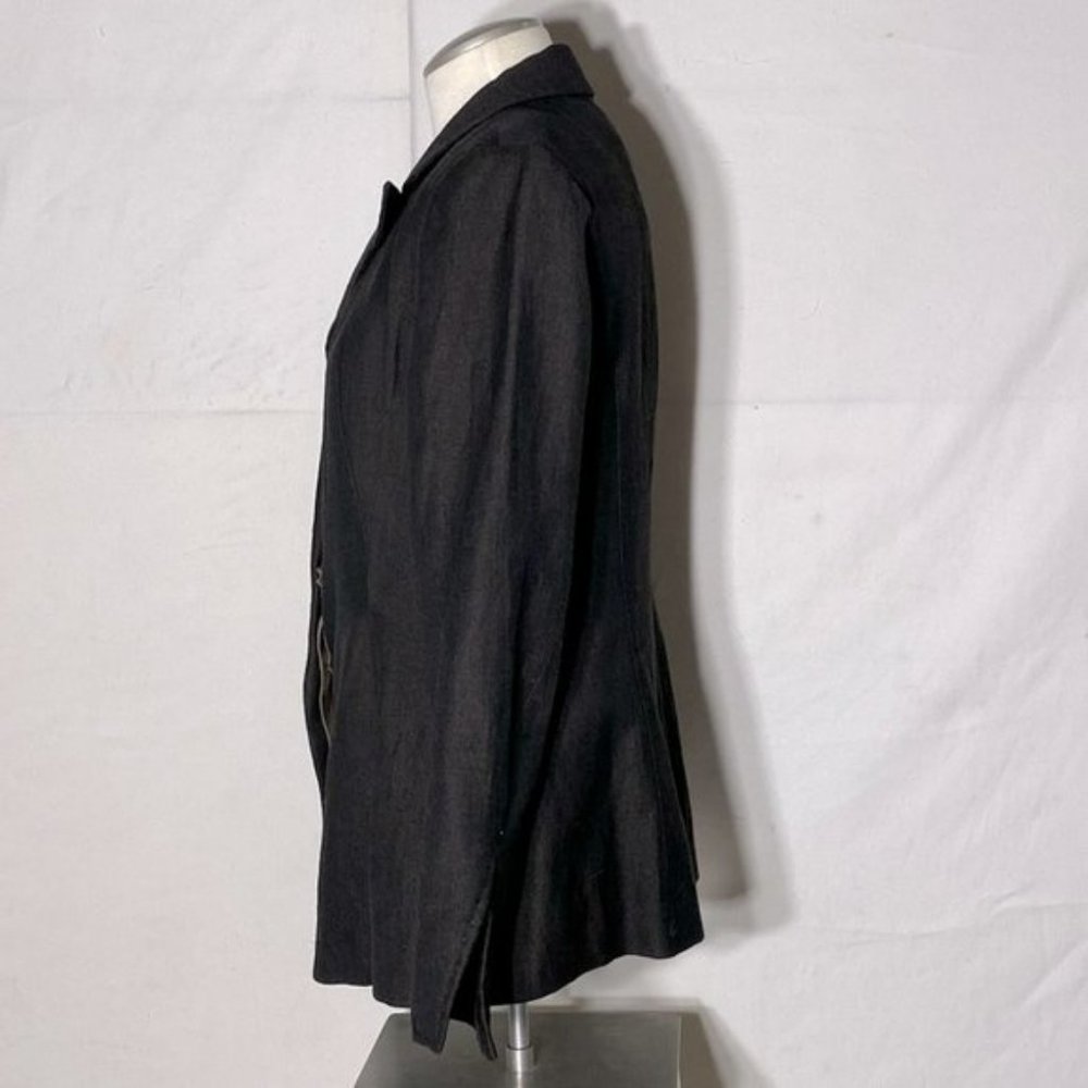 Annette G?Rtz Brown Wool Linen Blend Peplum Blazer View 3